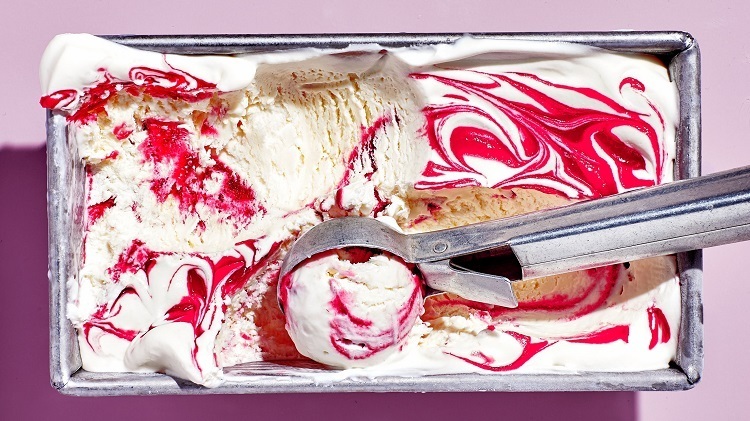 Dairy-Free Coconut Raspberry “Ice Cream”